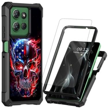 Imagem de BREIDMKFM Capa para Moto G Stylus 5G 2025, capa para Motorola Stylus 5G 2025 com protetor de tela, proteção de camada dupla, policarbonato rígido, TPU macio, à prova de choque, canto resistente