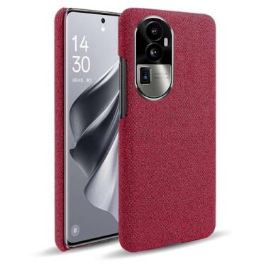 Imagem de Capa para OPPO Reno 10 PRO+,Capa desenhada em lona,Case Protetora Ultrafina com Empunhadura Macia,Design em Tecido Antichoque e Antiarranhões-Red
