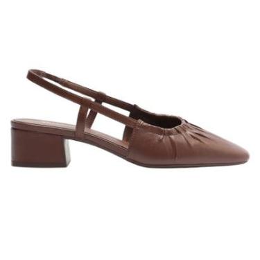 Imagem de Sapatilha Slingback Salto Bloco Stretch Lançamento AnaCapri Tamanho:39;Cor:-Feminino