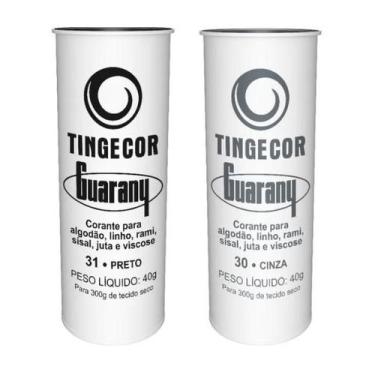 Imagem de Kit 2 Corantes Tingecor Cores Preto e Cinza Guarany