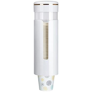 Imagem de MYITYARD Dispensador de copo, suporte de copo de banheiro para enxaguante bucal descartável de 118 a 141 g, suporte de parede, dispensador de copo refrigerador de água para casa, escritório, sala de descanso, academia, branco
