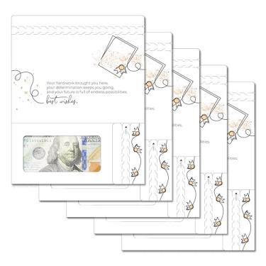 Imagem de ZipGifts Cartão de formatura | Porta-dinheiro com zíper aberto com janela de plástico transparente para dinheiro, cheque e vale-presente (formatura | infinitas possibilidades | pacote com 5)