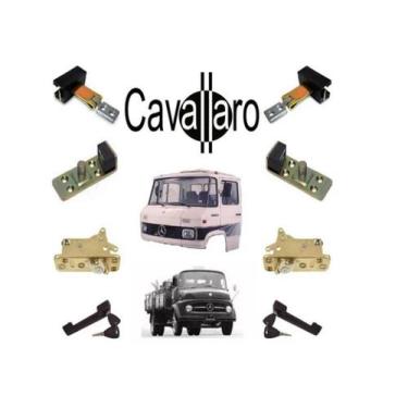 Imagem de Kit Par Limitador+batente+fechadura+macaneta 608 - Cavallaro auto peça