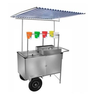 Imagem de Carrinho de Raspadinha com Toldo e Rodas Pneumáticas Cefaz