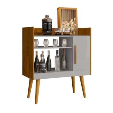 Imagem de Aparador Buffet Cantinho do Café II Com Nichos Naturalle Off White Bec