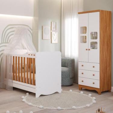 Imagem de Quarto de Bebê Completo Berço Americano Ben 3 Em 1 Guarda Roupa Uli 2 