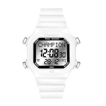 Imagem de Relógio Masculino Digital Esportivo Champion YOT Branco CP40181B Prova D'água