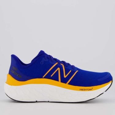 Imagem de Tênis New Balance Fresh Foam X Kaiha Road Azul e Laranja  masculino
