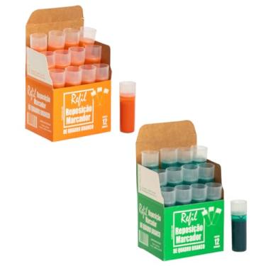 Imagem de Recarga Para Pincel Da Pilot Board Master 2 Caixas Com 12 Un (Laranja-Verde)