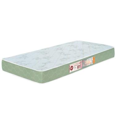 Imagem de Colchão Solteiro Sleep Max Espuma D33 88x188x18cm Branco-verde - Castor