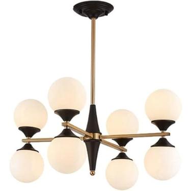 Imagem de 12 Luzes Sputnik lustre moderno lustre de ouro meados do século Iluminação pingente ajustável Luz de teto industrial vintage para sala de estar, Golden, 8 luzes