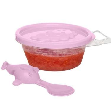 Imagem de Kit Papinha Jaguar 02pçs Pote 290ml + Colher de Avião BPA FREE - 7739 