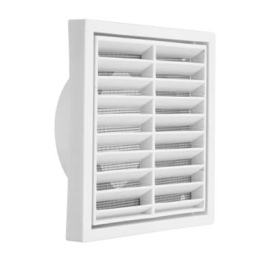 Imagem de LC LICTOP Tampa de ventilação de secadora com persiana para parede externa de plástico para substituição de tampa de ventilação de ar soffit 9,9 cm de diâmetro e 14,2 cm de comprimento lateral