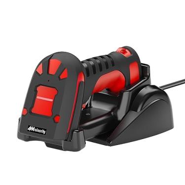 Imagem de Alacrity Scanner de código de barras industrial 2D atualizado com suporte de carregamento sem fio, distância de transmissão de 433 MHz sem fio e Bluetooth, leitor de código de barras 2 em 1, à prova