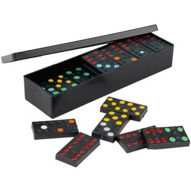 Imagem de 60 Jogos Estojo Dominó Plástico Brincar Festa Brinquedo. - LM