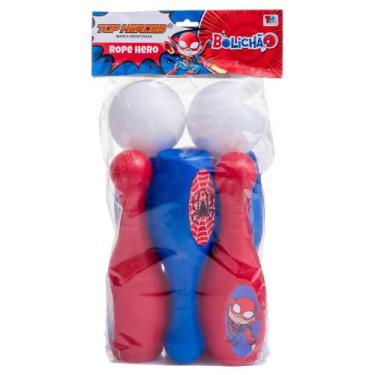 Imagem de Bolichão Rope Hero, Conjunto de Boliche Infantil do heroi, Jogo com Pinos Personalizados, para Diversão em Família