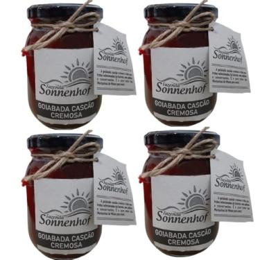 Imagem de Kit com 4 Potes de Goiabada Cascão de Colher Cremosa 320g - Fazenda Sonnenhof