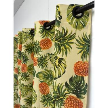 Imagem de Cortina Para Cozinha Estampada, Linha Premium 2,60x1,40 (2,60x1,40, Abacaxi)