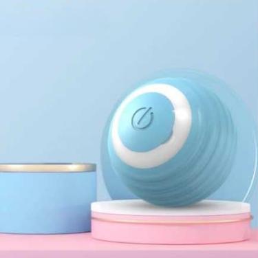 Imagem de Brinquedo Elétrico Automático Rotação Interessante Gatinho Cão para treinamento de gatos auto-move (Azul,2UNI)