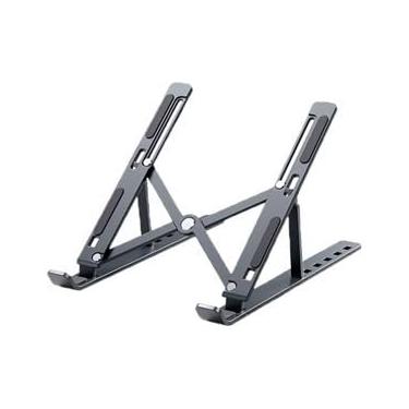 Imagem de Laptop Suporte Base Notebook Tablet Alumínio Dobrável Portátil(Prata)