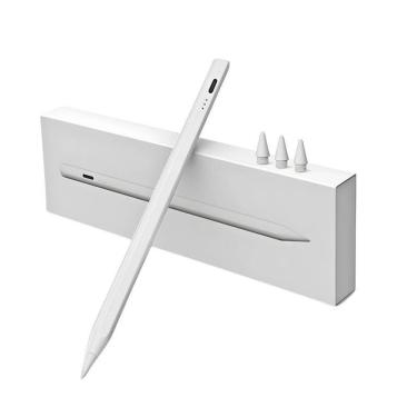 Imagem de Caneta Digital Branca Recarregável Touchscreen Ponta Fina