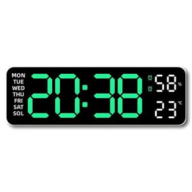 Imagem de Despertador LED Digital Com Brilho Ajustável Com Exibição Semanal De T