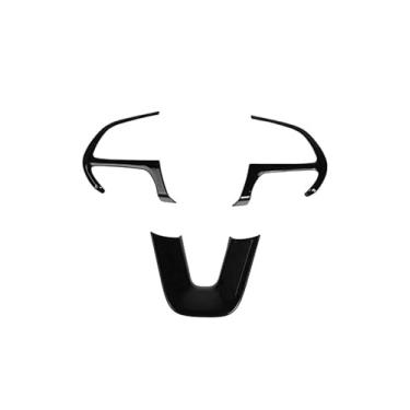 Imagem de Hoolcar Capa de volante interior para console central para Dodge Challenger & Charger 2015-2025, para Dodge Durango 2015-2025, preta