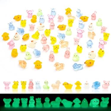 Imagem de HOMICO 60 Peças De Mini Animais Luminosos Para Artesanato, Decoração Jardim Fadas Casa Bonecas, Carrinho Pequeno, Vasos Plantas Resina Paisagem
