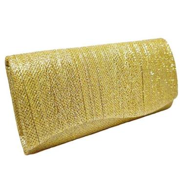 Imagem de Bolsa Clutch Feminina Glitter Luxo Ideal para Casamento e Formatura - 
