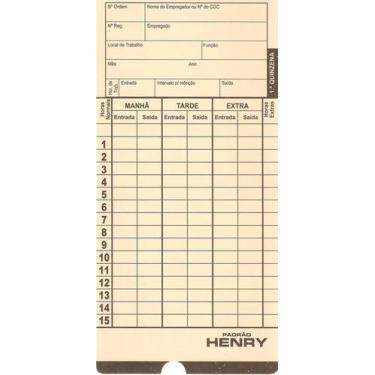 Imagem de Cartão ponto relógio cartográfico henry plus 100 unidades - EGLopes