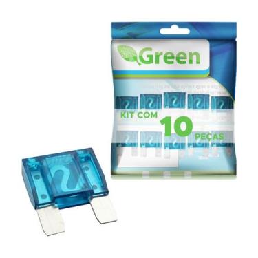 Imagem de 10x Fusível Automotivo Lâmina Grande 60 Amp Azul - Green, 045-9060