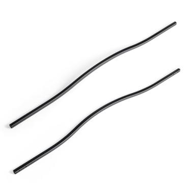 Imagem de Goo-Ki Puxadores de armário preto fosco de baixo perfil, centros de furo duplo (17,6''/18,9'') alça de liga de zinco para armário de gaveta, pacote com 6