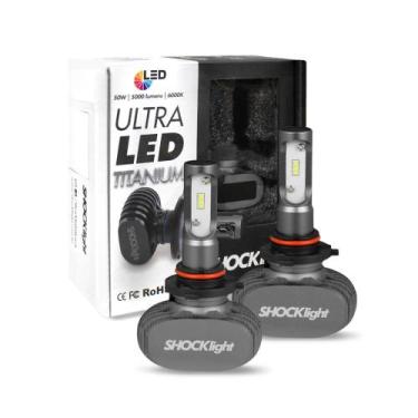 Imagem de Kit Lâmpadas Ultra LED HB3 Titanium 6000k Lumens 50w 12v - Shocklight