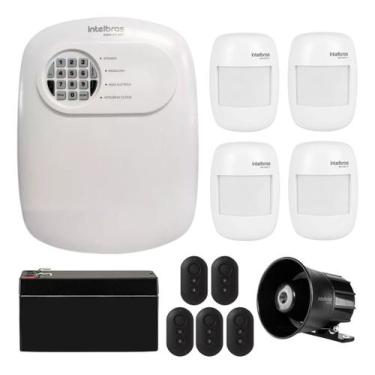 Imagem de Kit Alarme Intelbras Monitorado App Celular 4 Sensor Sem Fio