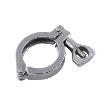 Imagem de Aço inoxidável sanitário Tri Clamp Clover Heavy Duty Tri Clip Clamp Clover Chuck Clip para projetos de melhoria Home Sistemas de tubulação industrial Material Aço inoxidável (Ferrule Tri Cramp 50,5mm)