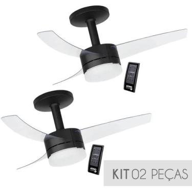 Imagem de Kit Ventilador De Teto Arno Ultimate Vx21 Com Controle Remoto Preto - 