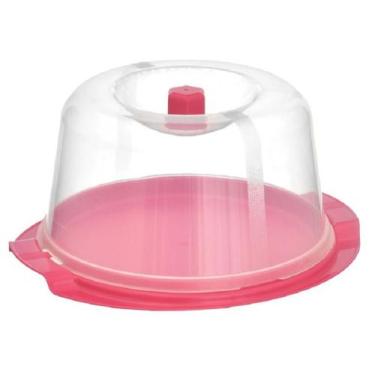 Imagem de Queijeira Porta Queijos e Frios Plástico Redonda Com Tampa - Santana