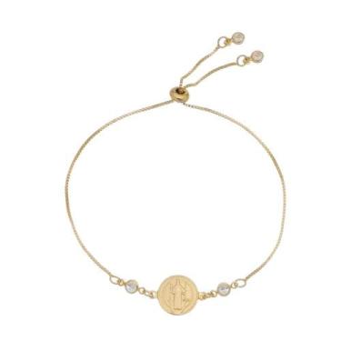 Imagem de Pulseira folheada a ouro 18k ajustável cathy são bento zircônias - PIU