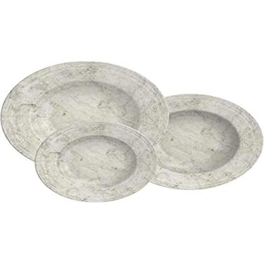Imagem de Jogo de Pratos Tramontina Travertino em Porcelana Decorada 12 Peças Tramontina