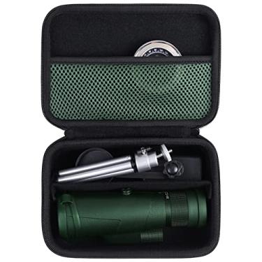 Imagem de Khanka Caixa de armazenamento para telescópio monocular rígido de substituição para estojo de transporte Gosky 12x55, Titan 12x50/ Pankoo 40x60, 16x52, 12x50/Wingspan Optics 12x50 telescópio monocular de alta potência, somente capa