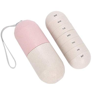 Imagem de Domary Pílulas Cápsula Organizadora Forma de Medicamento Caixa Portátil 7 Dias de Viagem Recipiente de Pílulas