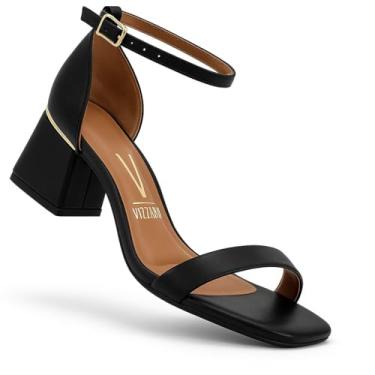Imagem de Sandália Vizzano Salto Bloco Grosso Fivela Original 6428 (Preto, BR, Adulto, Numérico, 34)