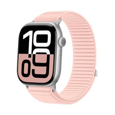 Imagem de Pulseira esportiva de nylon compatível com Apple Watch SE 2/SE/ séries 10 9, 8, 7, 6, 5, 4, 3, 2 e 1 de 38 mm, 40 mm, 40 mm, 41 mm, 44 mm, 45 mm, 46 mm, para Apple Watch SE 2/ SE/ séries 10 9, 8, 7, 6
