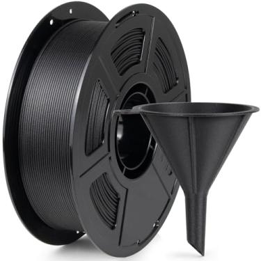 Imagem de IEMAI Filamento de fibra de vidro PLA 1,75 mm, carretel reforçado PLA GF preto de 1 kg, alta resistência e rigidez, filamento de impressora 3D resistente ao calor e a impactos para peças industriais e