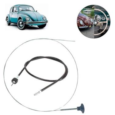 Imagem de Kit Cabo Velocímetro e Capô Fusca 1200 1300 Todos C/Botão - Fegara