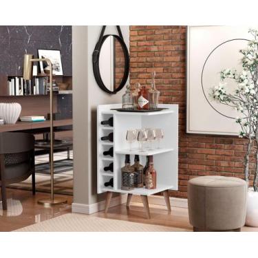 Imagem de Adega De Canto Malbec Plus Branco - Comprar Moveis Sua Casa - Comprar 