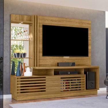 Imagem de Home Theater Stall 2 Portas 2 Prateleiras Iluminação LED MDP até 60 Cu