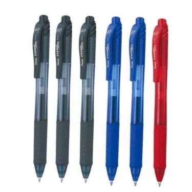 Imagem de Caneta Gel Energel Rt Azul 0.7Mm Pentel Kit Com 6 Unidades