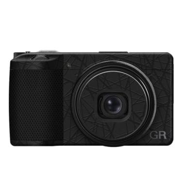 Imagem de Adesivo de câmera resistente ao desgaste GR 3 GR 3X Película protetora decalque de película protetora de precisão para Ricoh GR3 GR3X (cruz ultra preta)