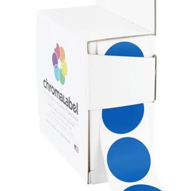 Imagem de Etiquetas de ponto azul escuro, código de cores de 2,5 cm (escrita na superfície) | Adesivo permanente - 1.000/caixa dispensadora